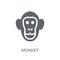 Monkey icon. Trendy Monkey logo concept on white background from