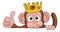 Monkey King Crown Cartoon Animal Thumbs Up Sign