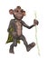 Monkey King Walking Illustration
