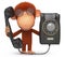 The monkey with phone