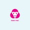 Monkey Pinky Logo Design Concept, Funny Animal Logo Template