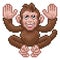 Monkey Pixel Art Safari Animal Video Game Cartoon