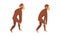 Monkey or Primate as Human Evolution Stage and Gradual Development Vector Set