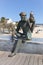 Monkey statue on the seafront of Badalona by Susana Ruiz Blanch.