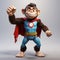 Monkey Super Hero 3d Model With Dynamic Brushwork Style