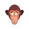 Monkey surprised Emoji. marmoset astonished emotion isolated. Ch