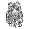 monkey tattoo. Vector illustration decorative design