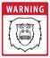 Monkey Warning Red Sign Board Illustration Design