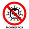 Monkeypox virus sign,symbol. Vector