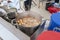 Monkfish stew cooking