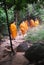 Monks hiking