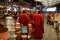 Monks inside a Chinese market