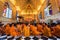monks inside Christian church