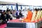 Monks perform religious ceremonies in Thailand