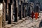 Monks walking in Cambodia