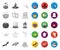 Mono,flat and white magic mono,flat icons in set collection for design. Attributes and sorceress accessories vector