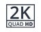 Monochromatic 2k quad resolution symbol. Concept of resolutions and media.