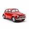 Monochromatic 3d Graphic Of An Old Red Car With Classic Composition