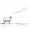 Monochromatic Contemplation: A Sheep In A Field