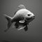 Monochromatic Depth: Kinetic Sculpted 3d Image Of A Koi Fish