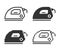 Monochromatic electric iron icon in different variants