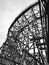 Monochromatic of the Gemni wooden rollercoaster Cedar Point Sandusky Ohio