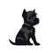 Monochromatic Graphic Design: Charming Scottish Terrier Illustration