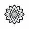 Monochromatic Mandala Symbol Vector Illustration With Khmer Art Influence