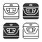 Monochromatic multicooker icon in different variants