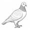 Monochromatic Pigeon Coloring Page For Children
