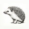 Monochromatic Realism: Energy-filled Illustration Of A Wild Hedgehog