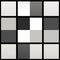 Monochromatic Shadows: A Puzzle Of Grey And White Squares With Vibrant Colors