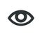 Monochromatic Simple Human Eye Symbol. Vector Illustation.