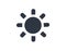 Monochromatic sunny weather icon. Concept of weather forescasting.