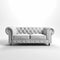 Monochromatic Symmetry: White Chesterfield Sofa Rendering With Octane