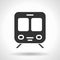 Monochromatic train icon with hovering effect shadow