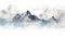 Monochromatic Watercolor Calligraphy Of Kangchenjunga - Refreshing Wallpaper