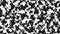 Monochrome abstract spots seamless vector pattern. Black ink art blots on a white background.