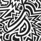 Monochrome african geometric seamless pattern