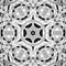 Monochrome Background mandala radial mosaic circles in black and white effect tile