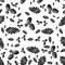 Monochrome black and white oak leaf and acorns repeating pattern design