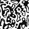 Monochrome blots seamless pattern