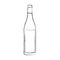 monochrome blurred contour of glass bottle