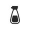 Monochrome bottle with soy sauce icon on white background