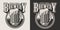 Monochrome brewery round emblem