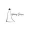 Monochrome Bridal Boutique Logo, Wedding Dresses Logo, Sign, Icon, Mannequin, Fashion, Beautiful Bride, Vector Design