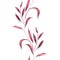 Monochrome burgundy twigs with leaves. Seamless pattern on a white background. Hand drawn watercolor illustration. For