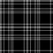 Monochrome check plaid black pixel seamless pattern