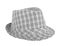 Monochrome checked hat for the summer