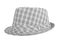 Monochrome checked hat for the summer